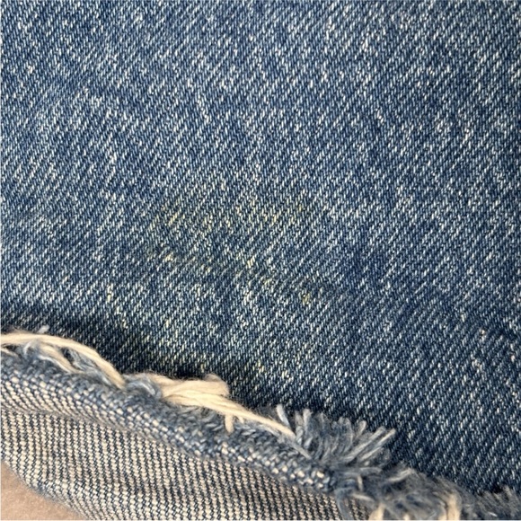 Levi's 501 Denim Shorts Women's 24 Blue Mid-Rise Hem Button-Fly Distressed - Picture 2 of 14